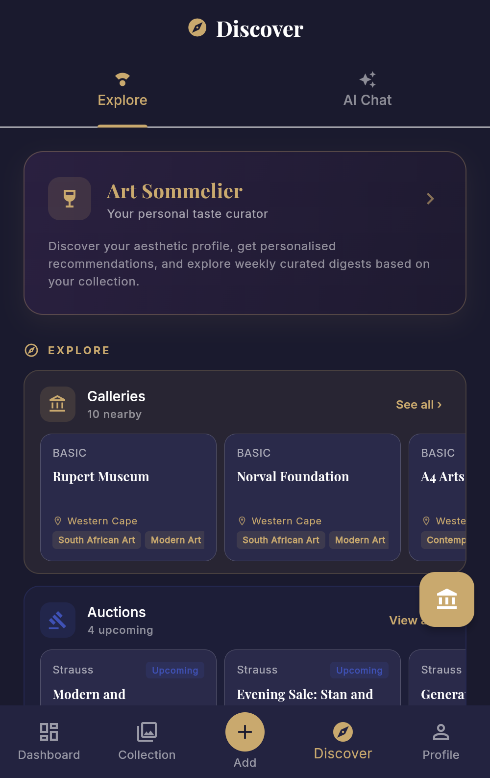 AI Assistant chat interface
