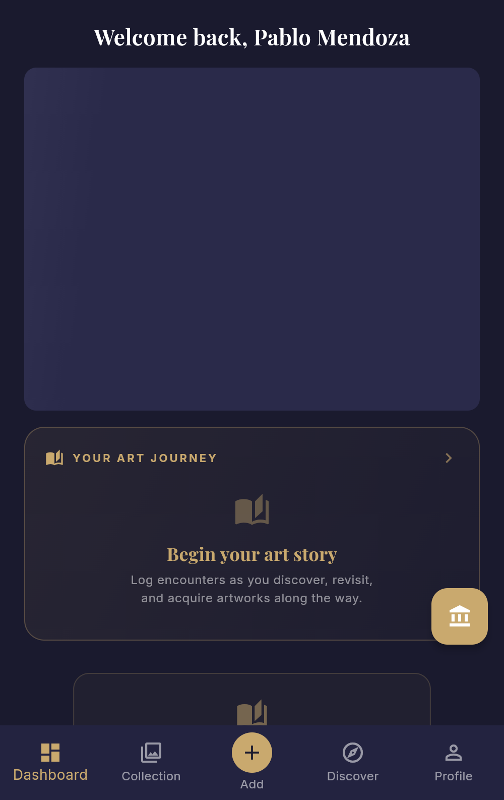 Collection dashboard overview